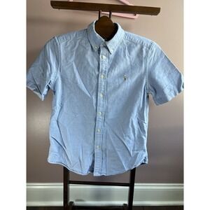 Polo Ralph Lauren Classic-Fit Button Down Dress Shirt Short Sleeve Boys ‎ Size L